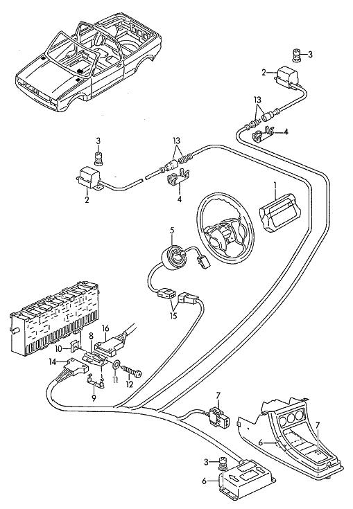 Airbag system components vw